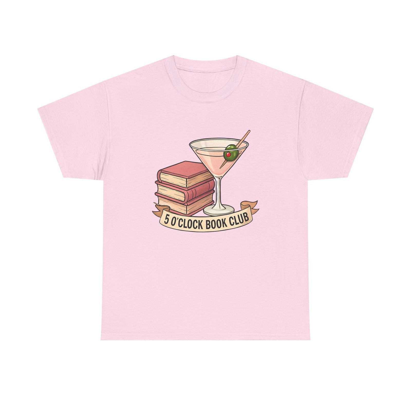 Womans T Shirt 5 O'Clock Book Club Shirt Funny Reading & Wine Book Lover Gift