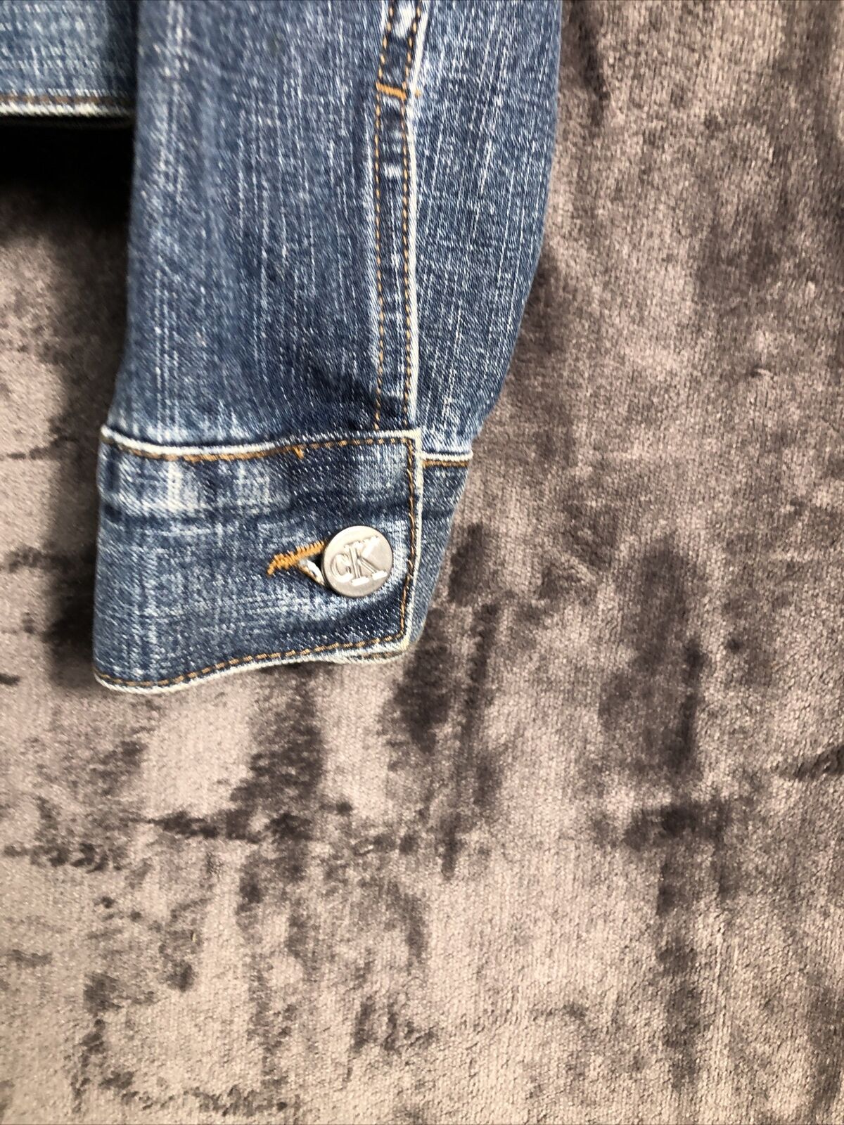 Calvin Klein Jean Jacket Denim Size M Women’s Pockets