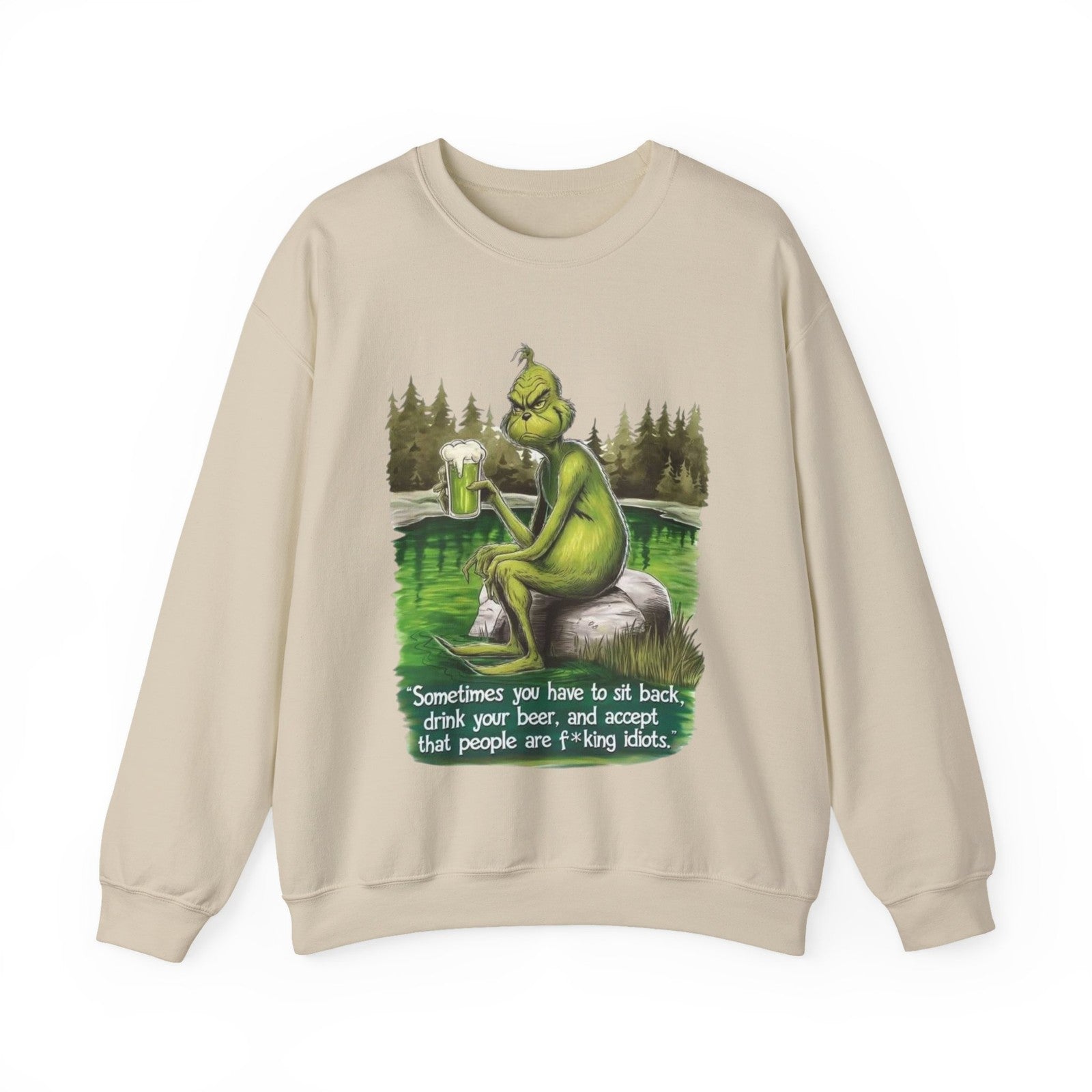 Womans Funny Sweatshirt Sassy Beer Lover's Sit Back & Sip Gift Humorous Top
