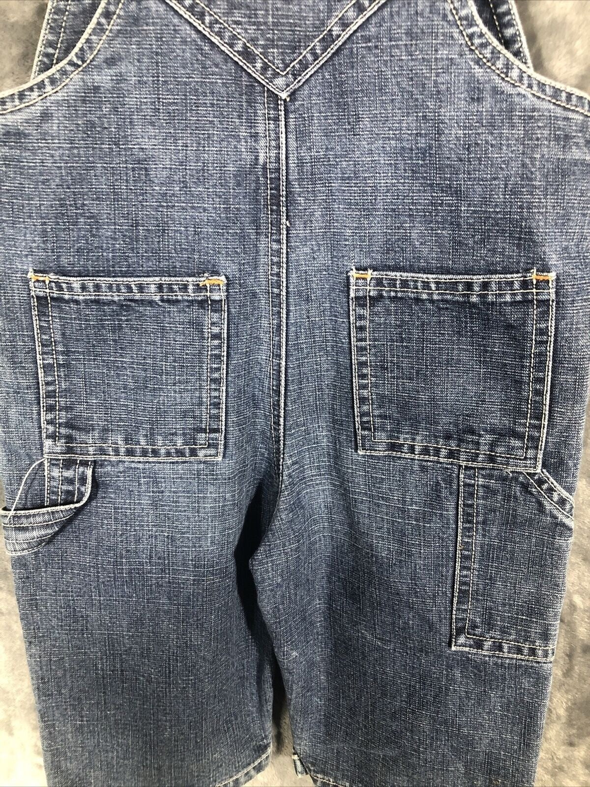 Janie & Jack Blue Denim Overalls With Adjustable Straps & Front Pockets