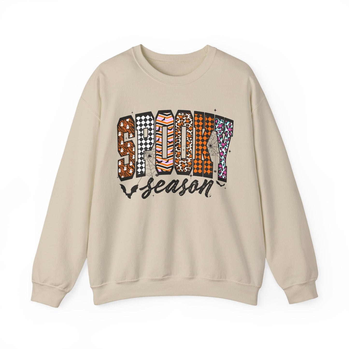 Spooky Halloween Sweatshirt Retro Halloween Top Coquette Leopard Checkered Fall