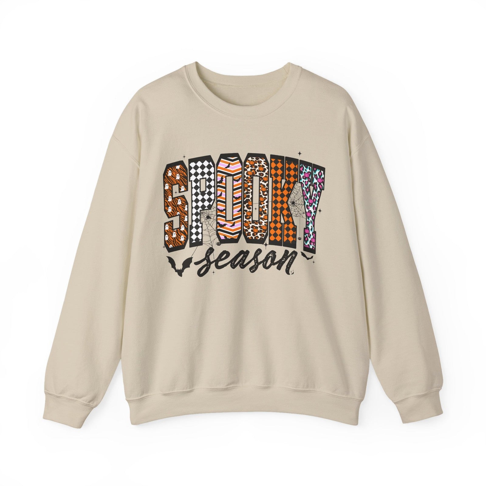 Spooky Halloween Sweatshirt Retro Halloween Top Coquette Leopard Checkered Fall