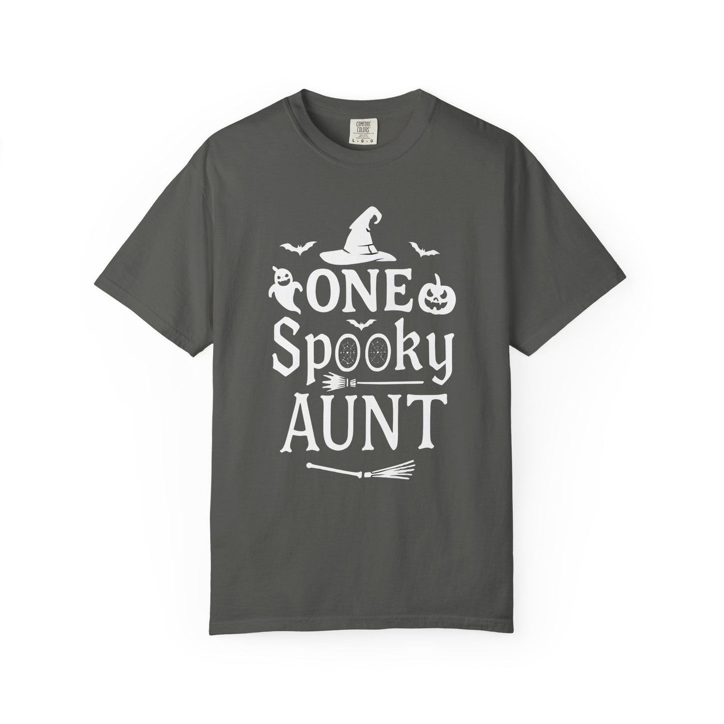 Womans T Shirts One Spooky Aunt Shirt Halloween Top Cute Fall Halloween Gift