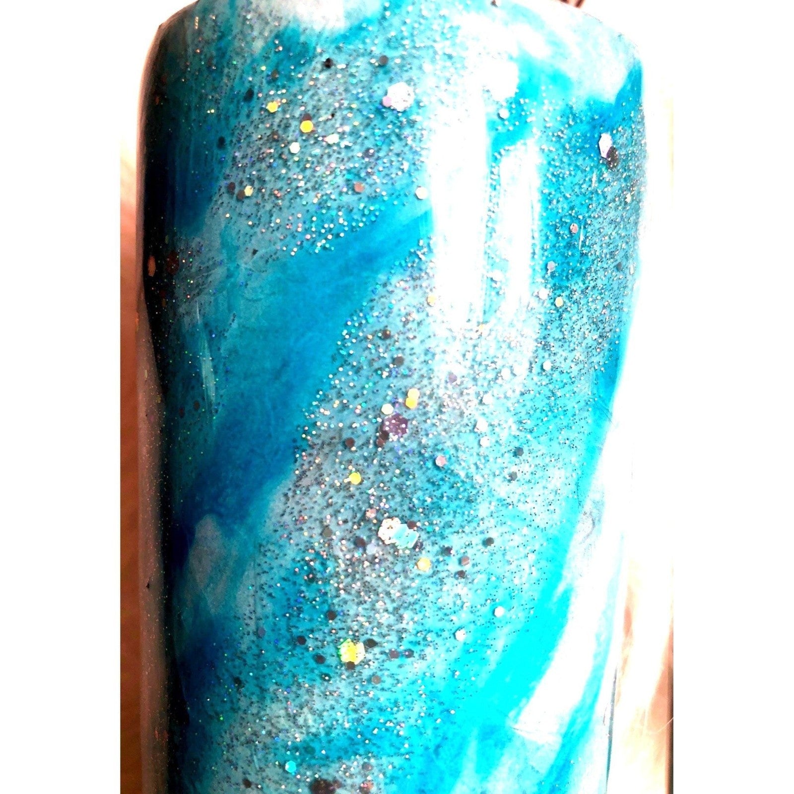 Stainless Steel Alcohol Ink Resin Tumbler Handmade Epoxy