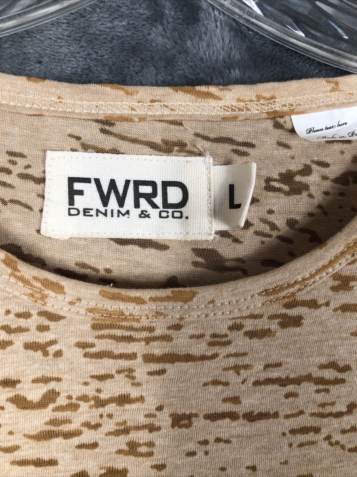 FWRD Denim & Co, Women’s Size L , Blowout Tee