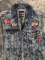 Chicago Bulls Vest Men's Denim Jean World Tour NBA Size Large Includes 2 Buttons