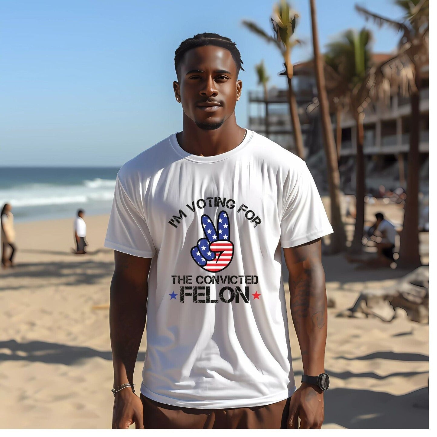 Trump Train I'm Voting For A Convicted Felon Tee Shirt Unisex T Shirt 