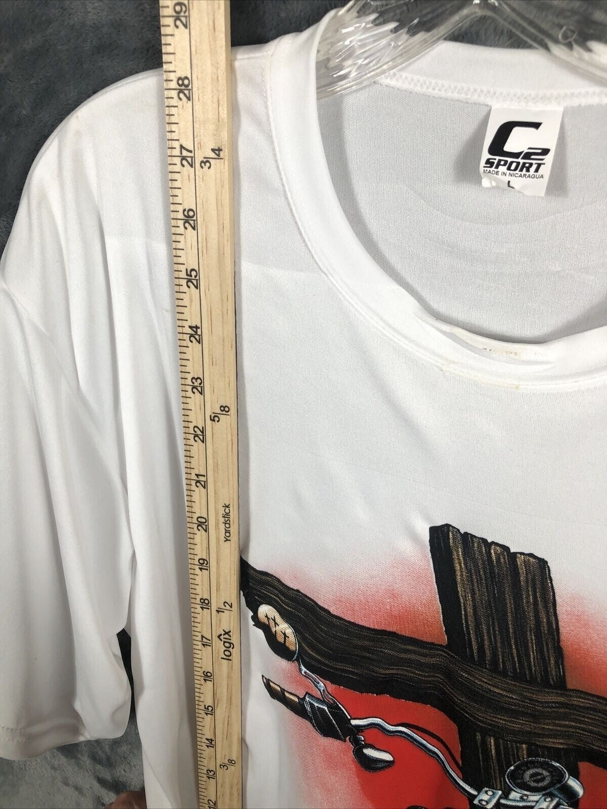 C2 Sport Men's Shirt "Driven By The Spirit" White T-Shirt Graphic Tee