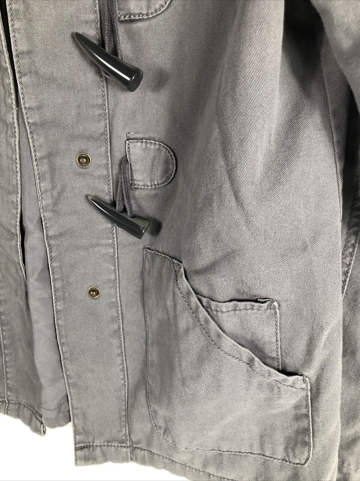 Mossimo Womens Hooded Jacket Gray Coat Adult Medium Jacket With Hood