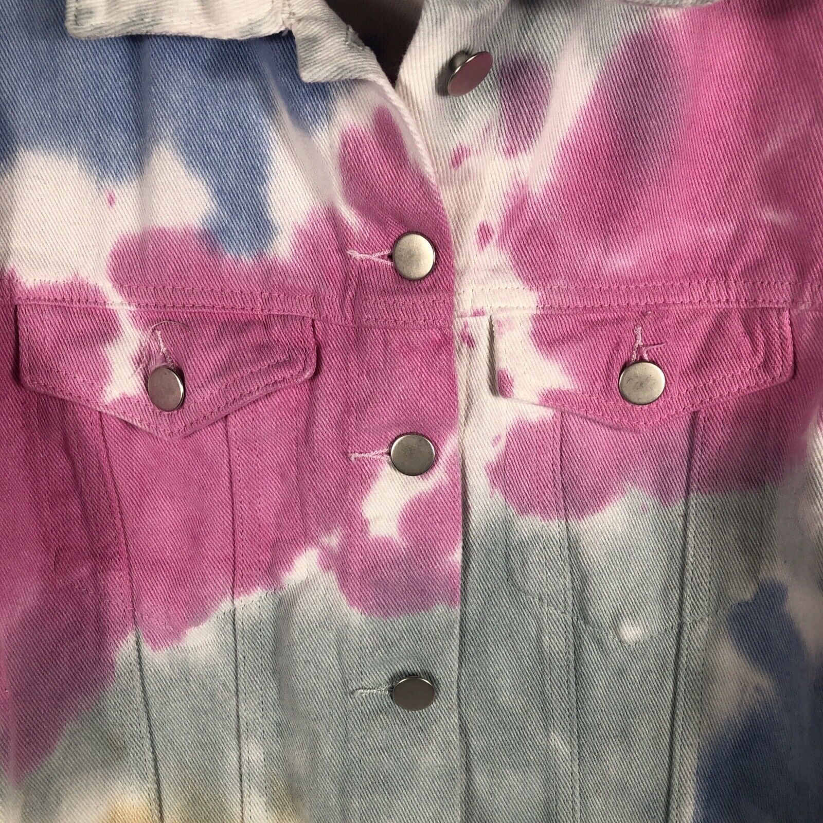 Andree Woman's Denim Tie-Dyed Jacket By Unit Size Small