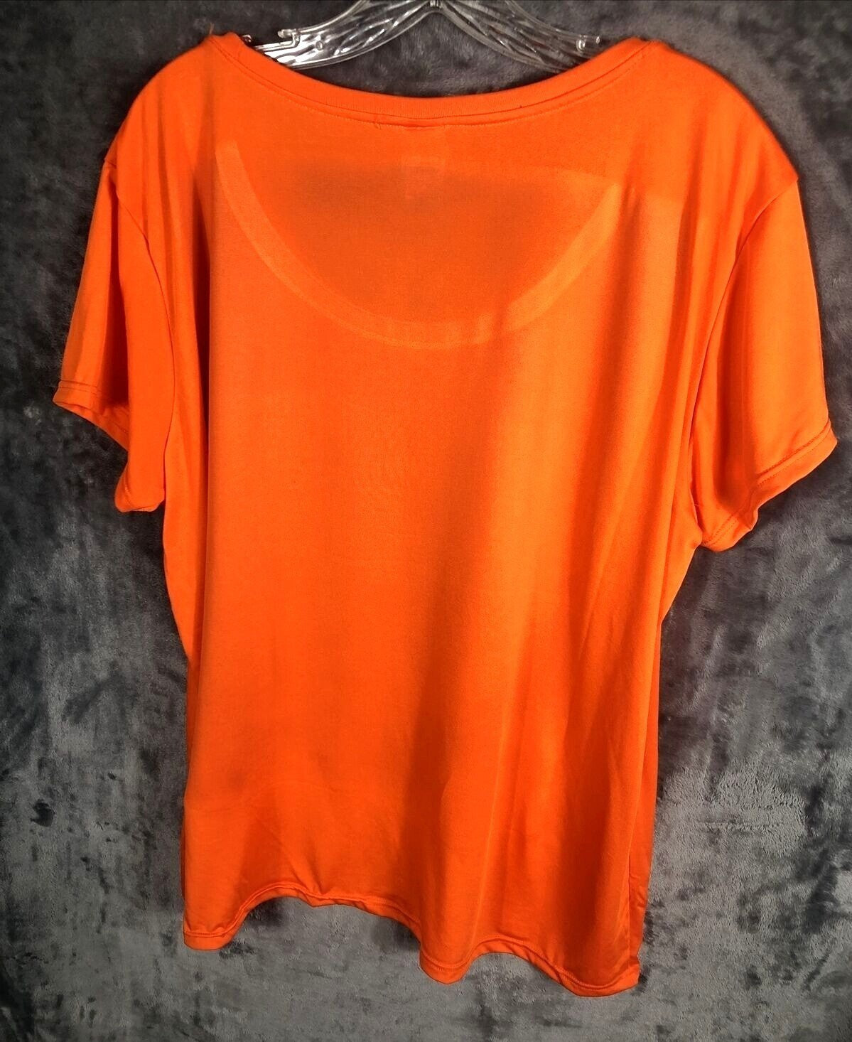 Womans T Shirt Biker Heart And Soul Orange Gildan Shirt