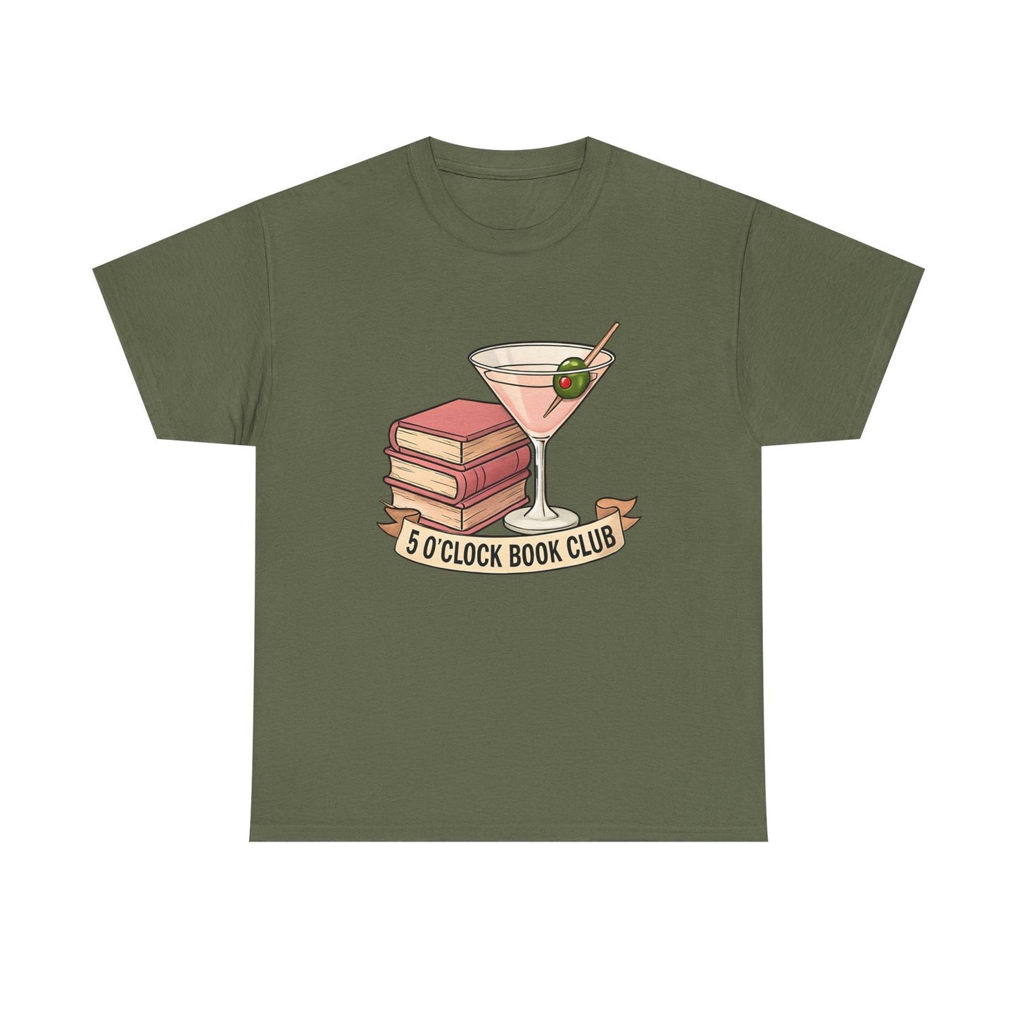 Womans T Shirt 5 O'Clock Book Club Shirt Funny Reading & Wine Book Lover Gift