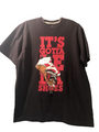 Nike Air T Shirt Mens Size Large Brooklyn  Black Red Short Sleeve Shirt