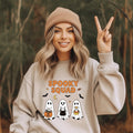 Womans Halloween Spooky Squad Sweatshirt Cute Ghost Pullover Fall Unisex Season