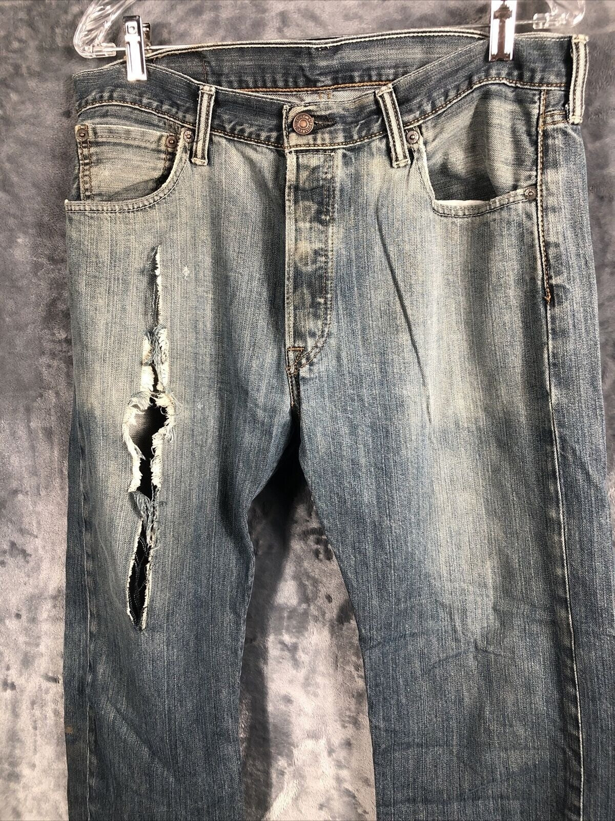 Levi’s 501 Jeans Men’s Size 34-34 Distressed Ripped Pants