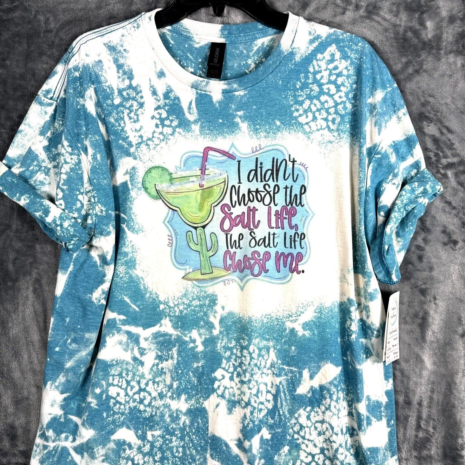 Women’s T Shirt “I Didn’t Choose The Salt Life The Salt Life Chose Me” Blue XL