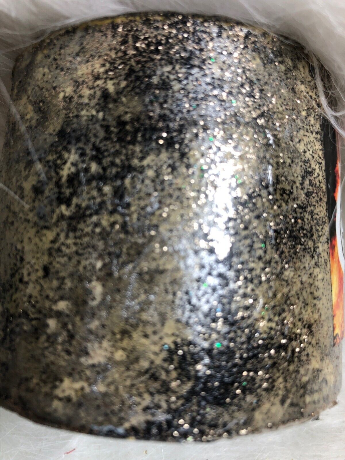 Blazing Bonfire Glitter Candle Hand Poured 7-9 Hours Burn Vegan All Natural Biod