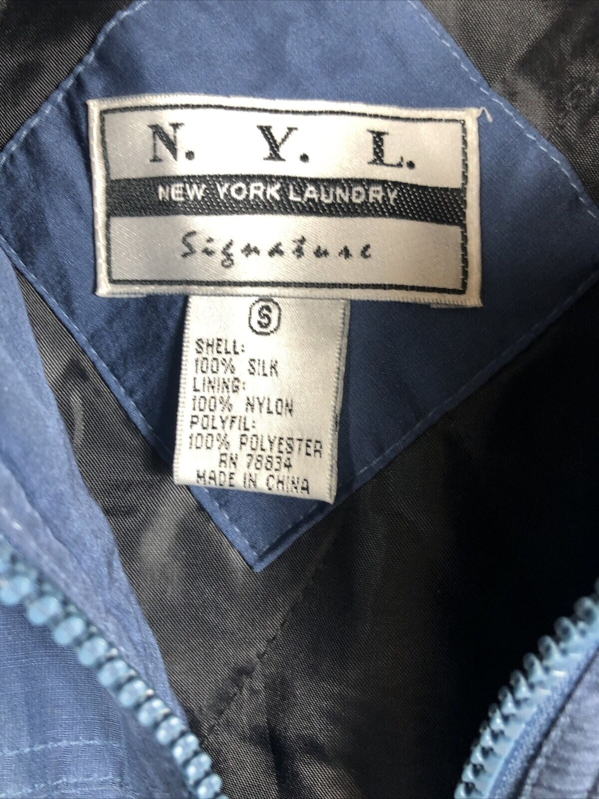 New York Laundry Signature Woman's Jacket Coat Size Small Blue