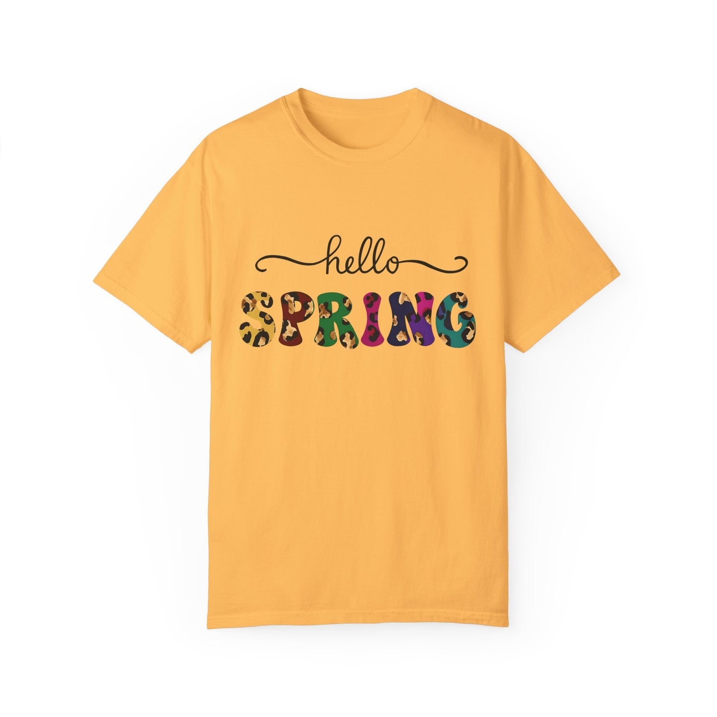 Womans Summer Shirt Hello Spring T-Shirt Pastel Colors Casual Oversized Fit Top