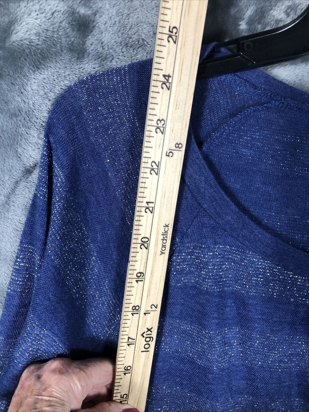 Mossimo Supply Co Long Sleeve Blue Striped Womens Shirt M/M Rayon Blend