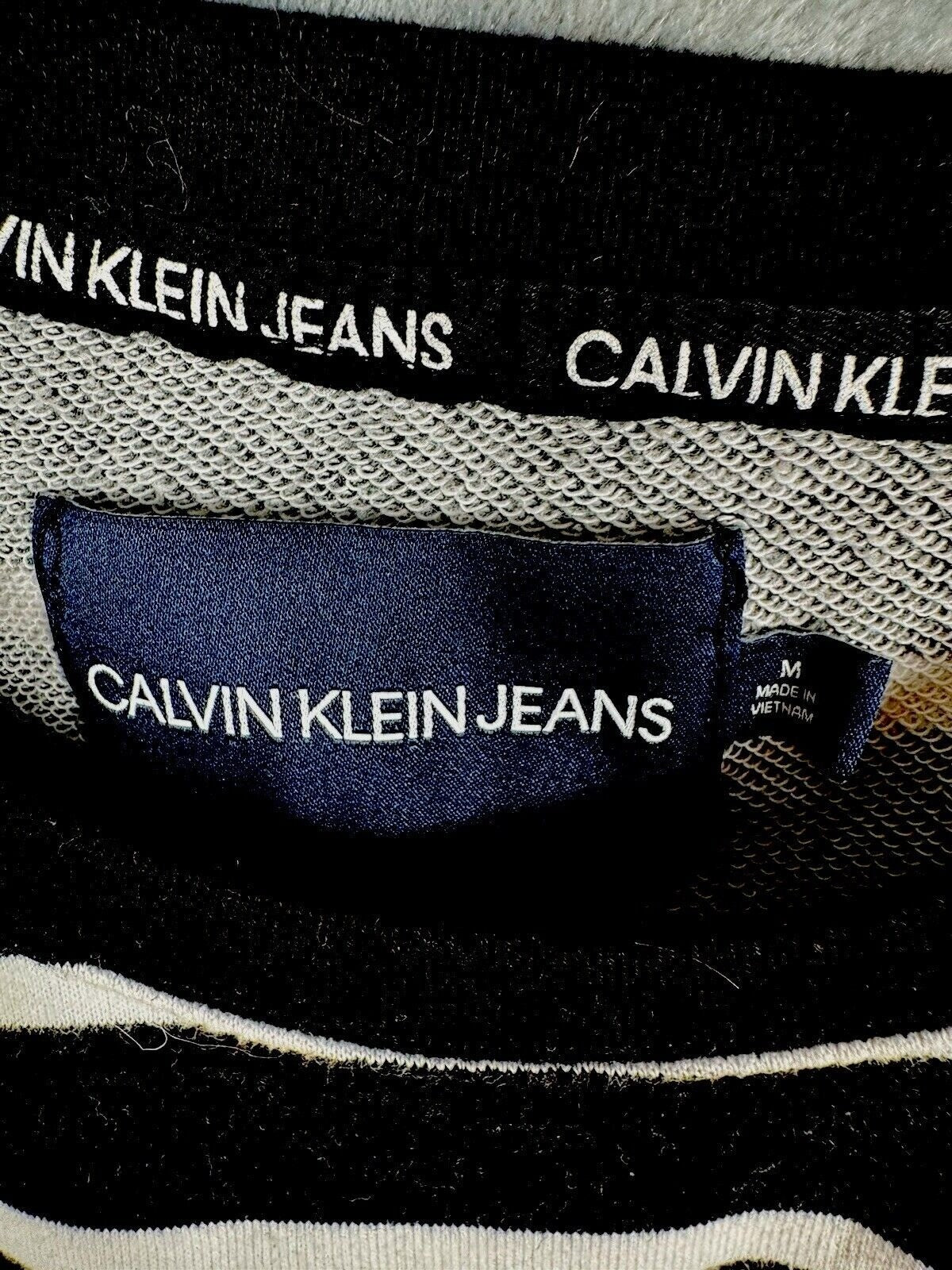 Calvin klein Woman's Shirt Crop Top Black/White Size Adult Medium