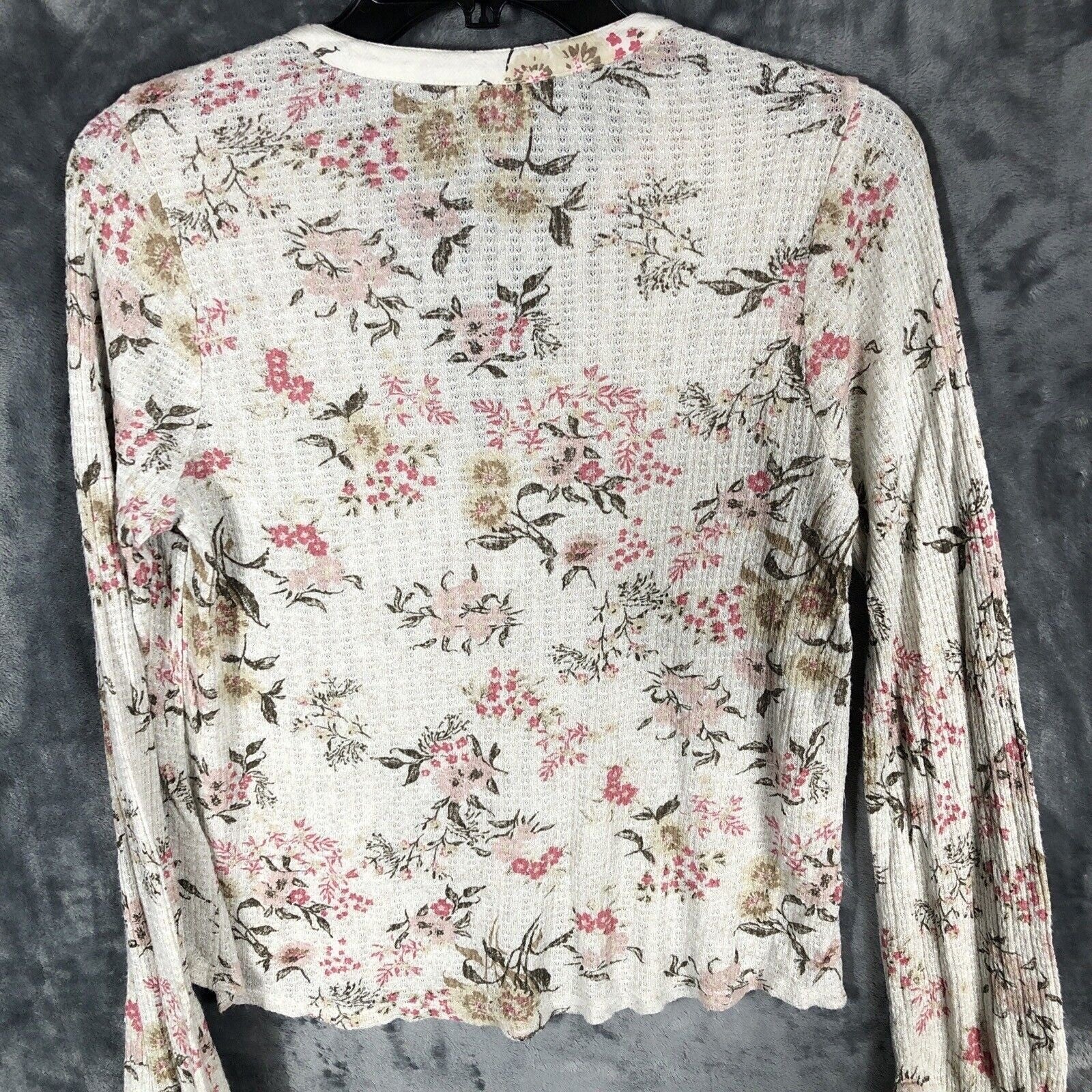 Lucky Brand Women’s Floral Shirt Pearl Buttons Size Small P