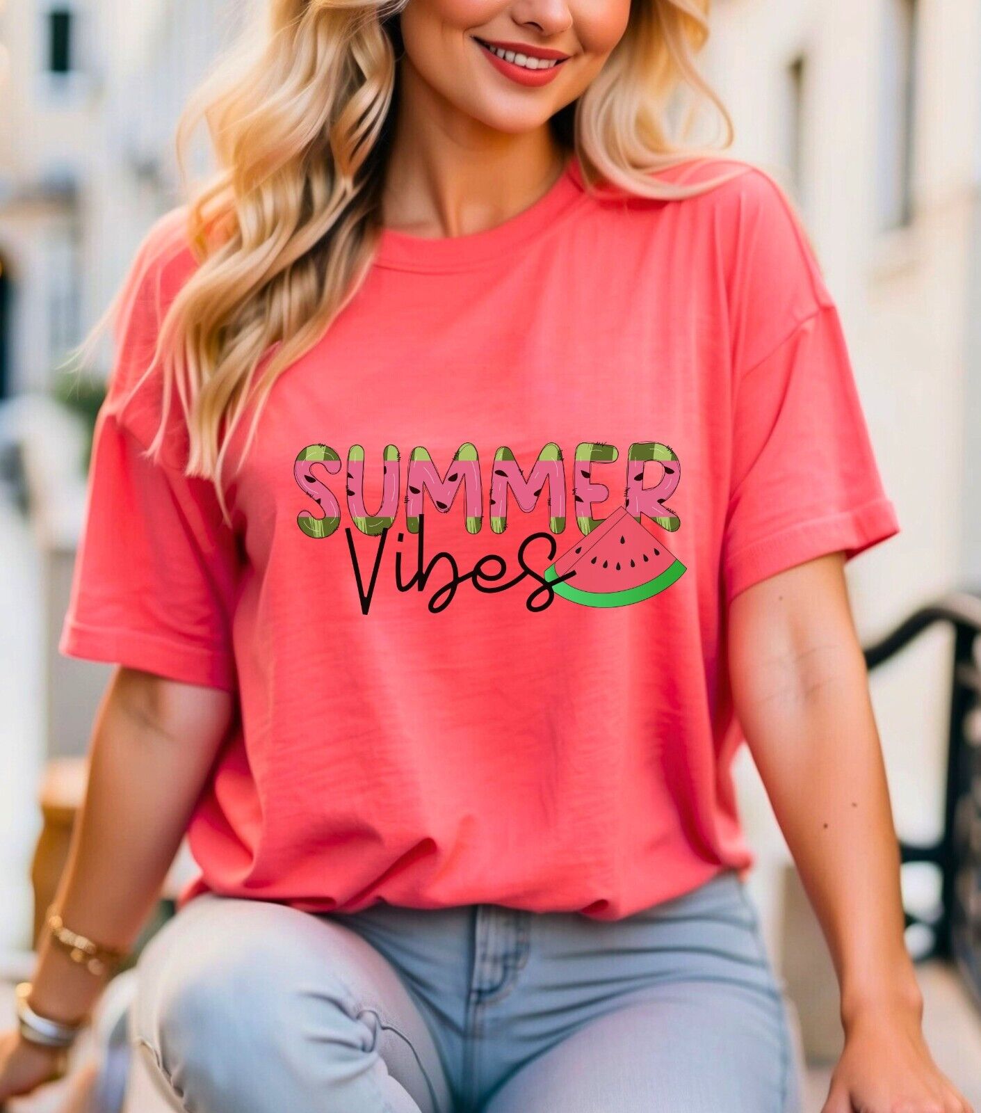 Summer Beach Vibes Women T-Shirt Holiday USA Cool Party Funny New Gift Tee S-3XL