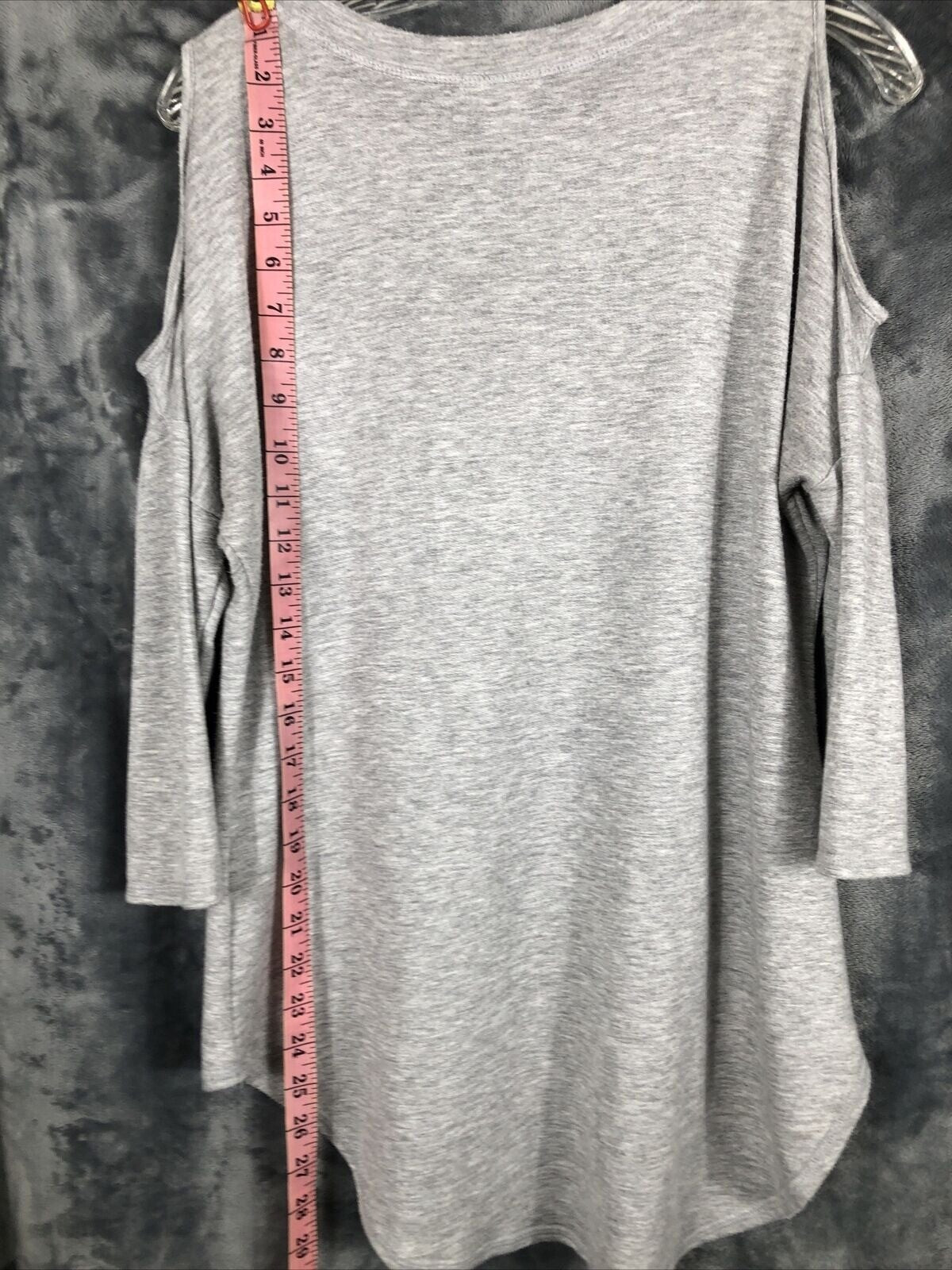 Venus Womans Shirt I Need Vitamin Sea Cold Shoulder Top Size S Grey Beach Blouse