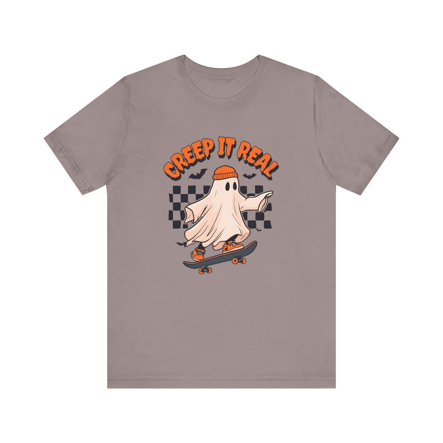 Womans T Shirt Retro Halloween Creep It Real Top Ghost Witch Fall Spooky Shirt