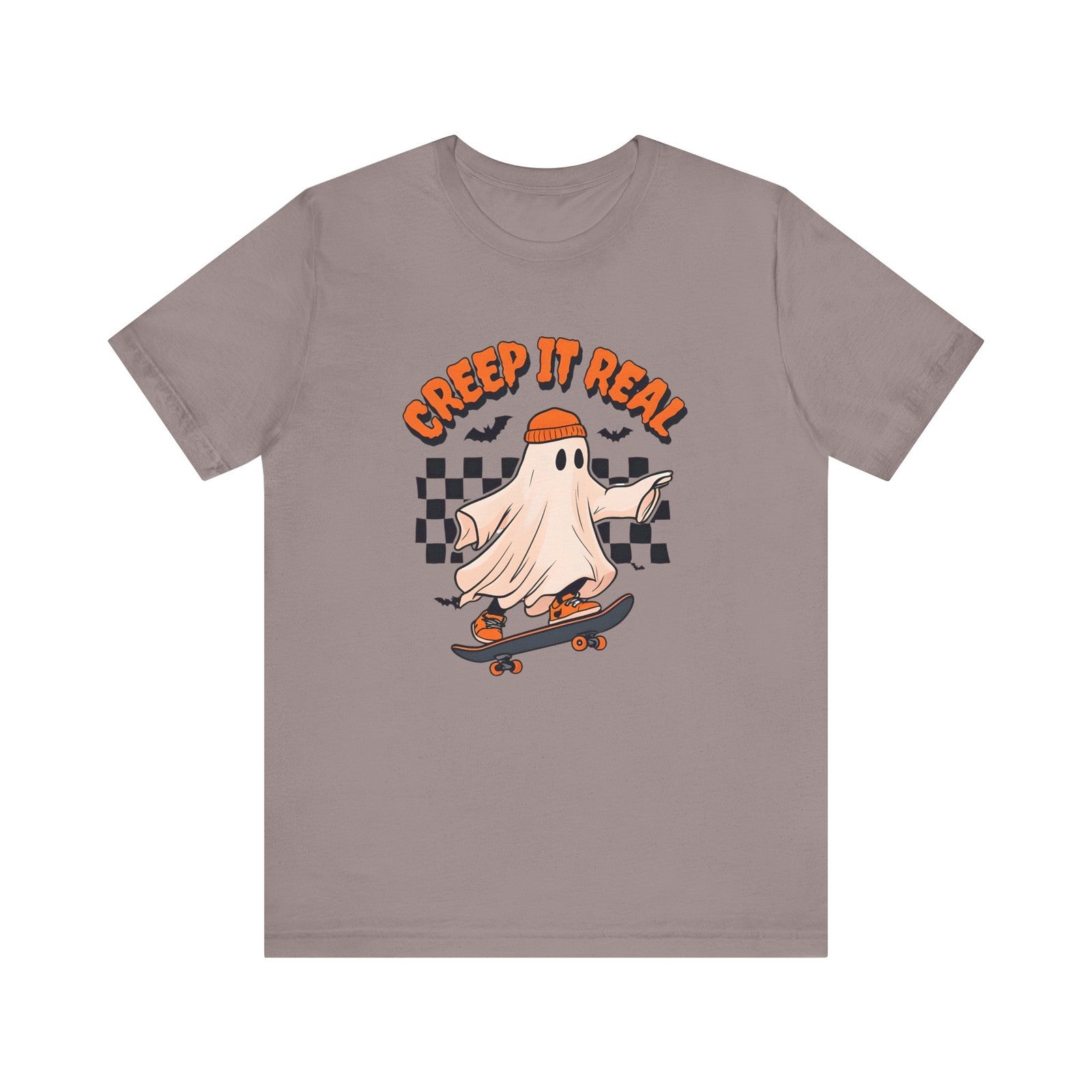 Womans T Shirt Retro Halloween Creep It Real Top Ghost Witch Fall Spooky Shirt