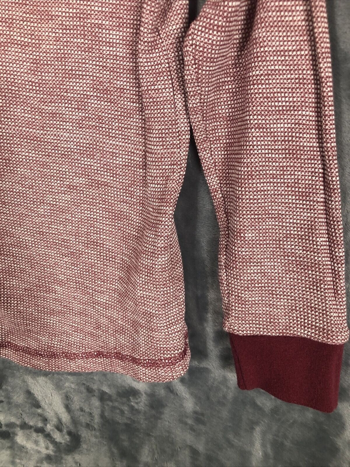 Old Navy Boys Long Sleeve Thermal Shirt Size S 6-7 Red & White Cotton Blend Casu