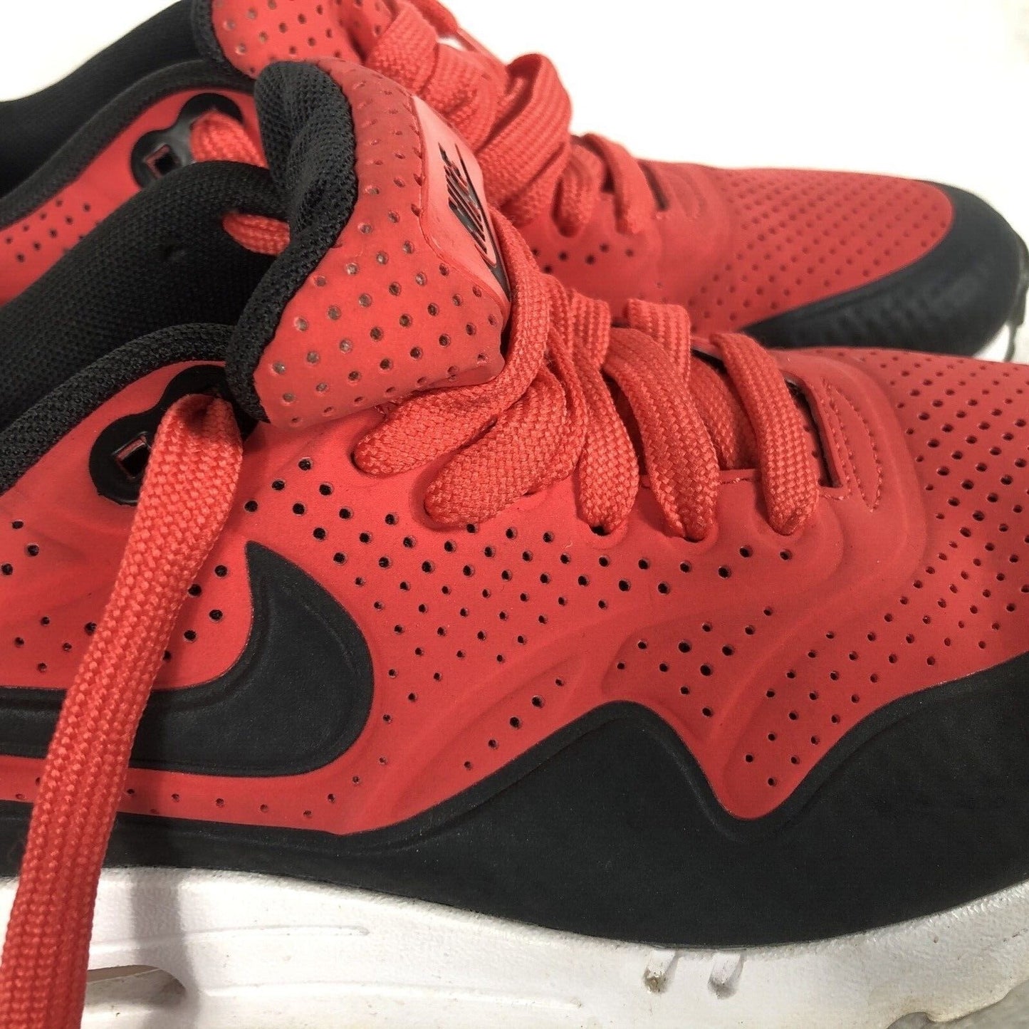 Nike Air Max Shoes Red & Black Perforated Sneakers