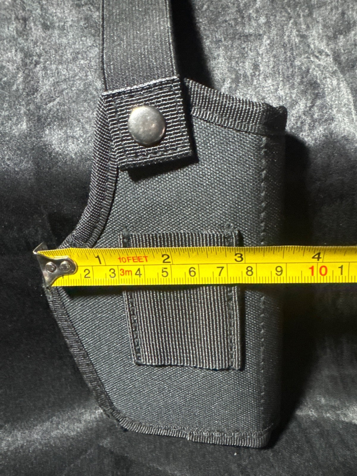 Universal Black Nylon Gun Holster With Snap Closure & Metal Belt Clip