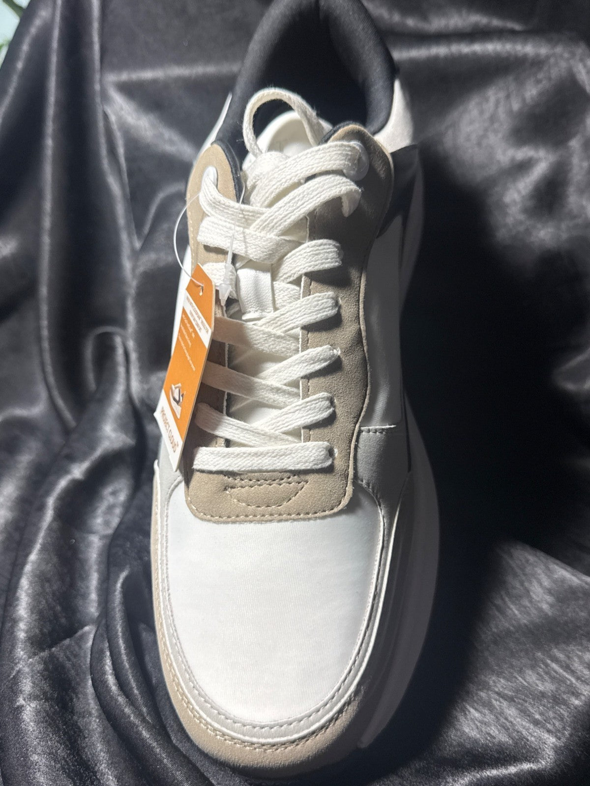 Mens Vegan Leather Sneakers By Project Cloud With Memory Foam Anti-Slip Sole