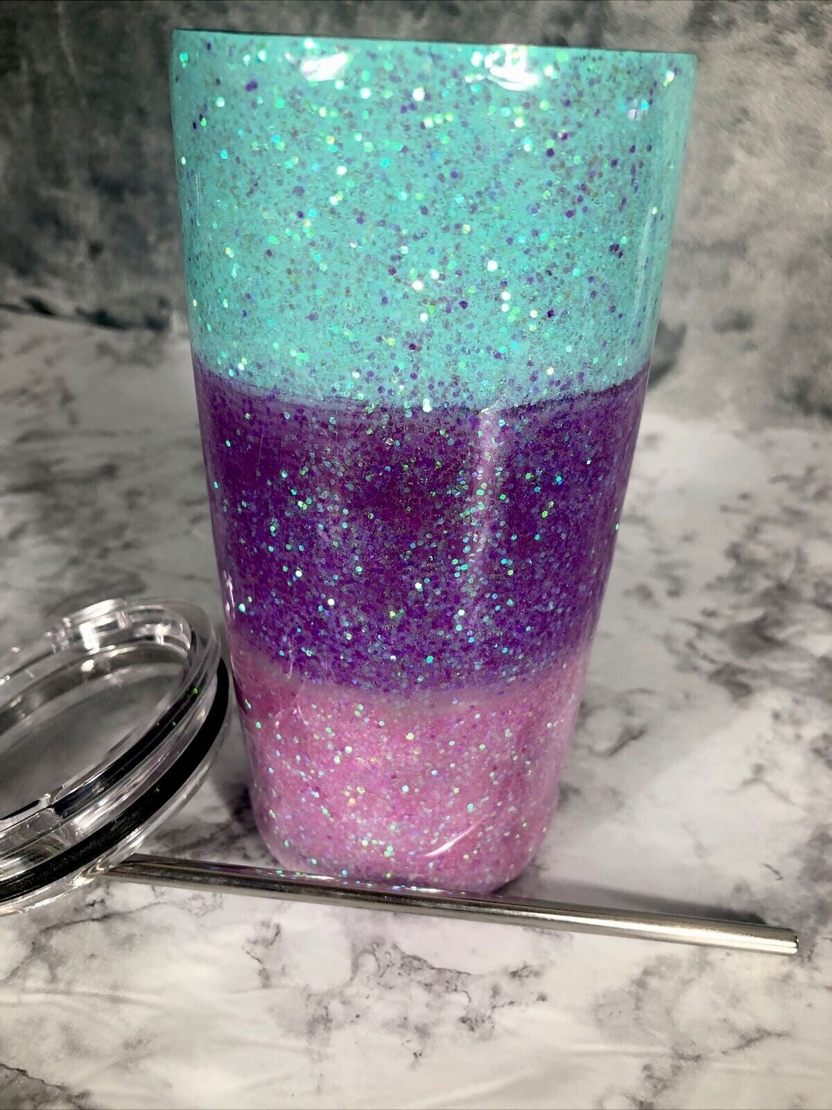 Tumbler Alcohol Ink Custom Stainless Steel Alcohol Ink Tumbler 20 oz Lid & Straw