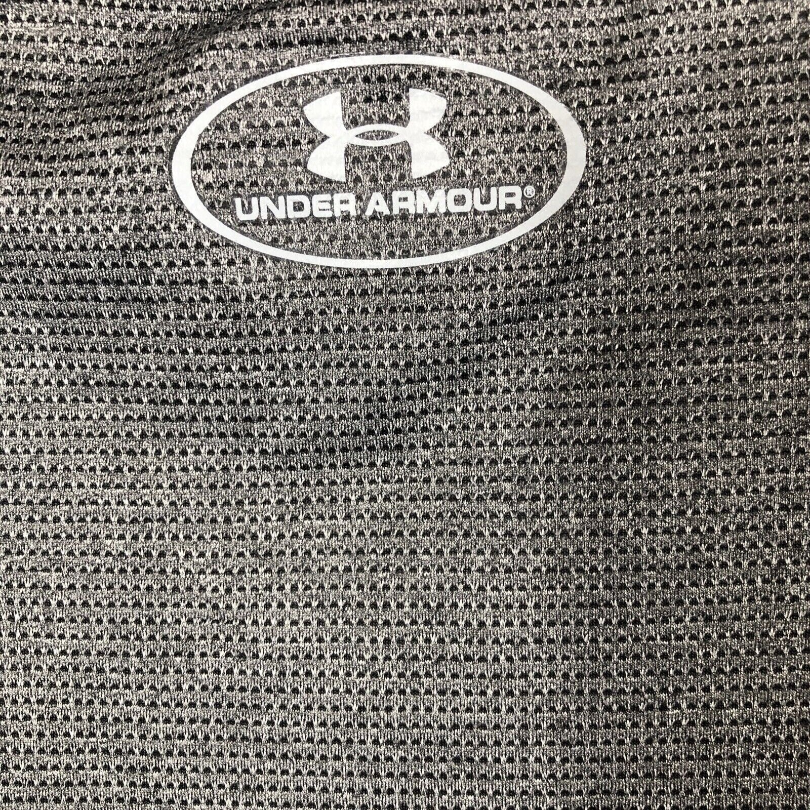 Under Armour Heatgear T Shirt Size Medium Mens Gray Short Sleeve Raglan Loose