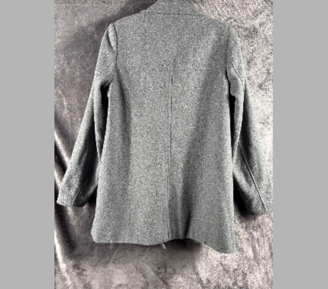 Old Navy Womens Coat Gray Wool Blend Double Breasted Peacoat Size S