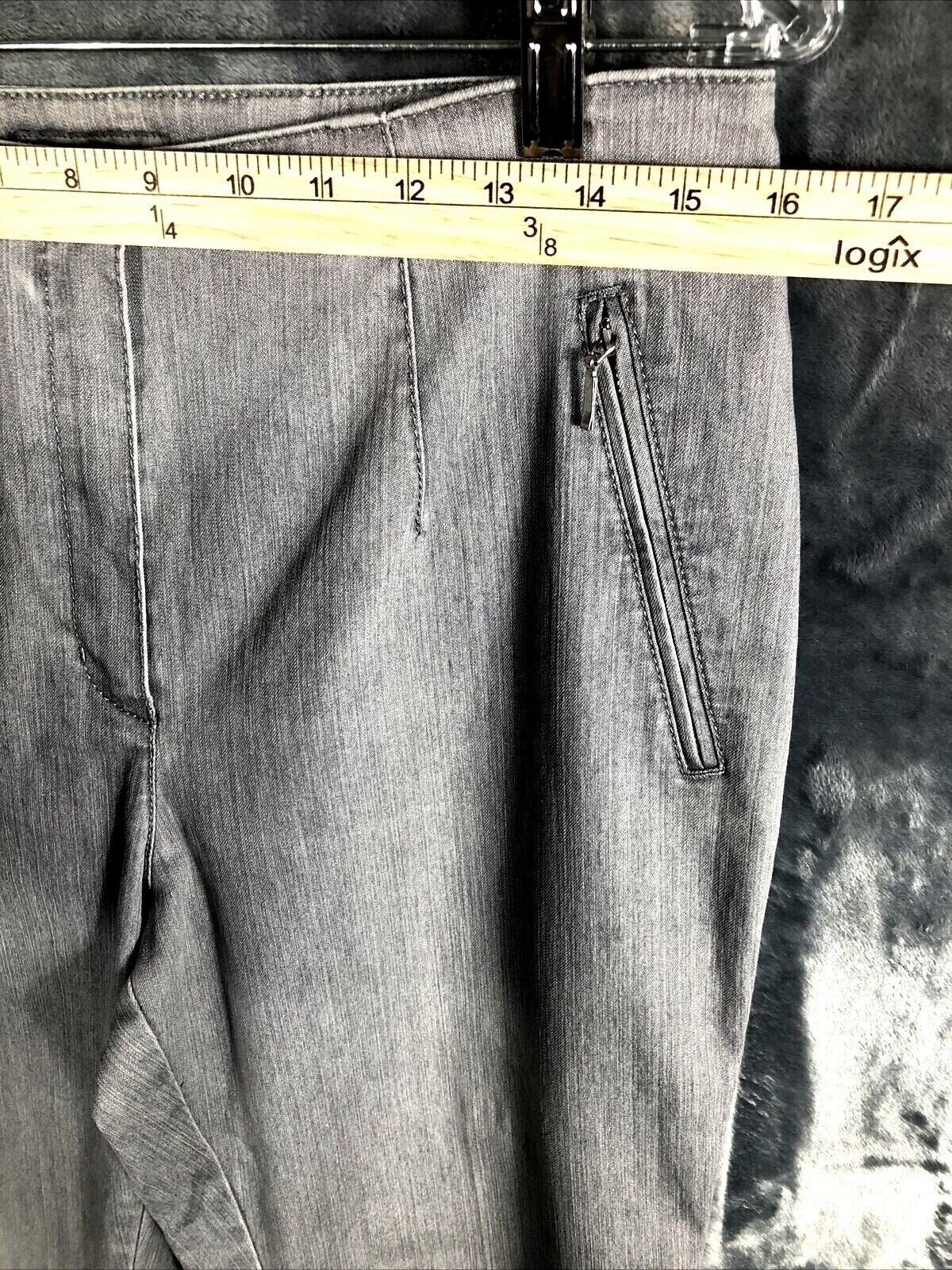 Jacky Vanilia Becky Woman's Gray Denim Trouser Pants Size 14 With Zip