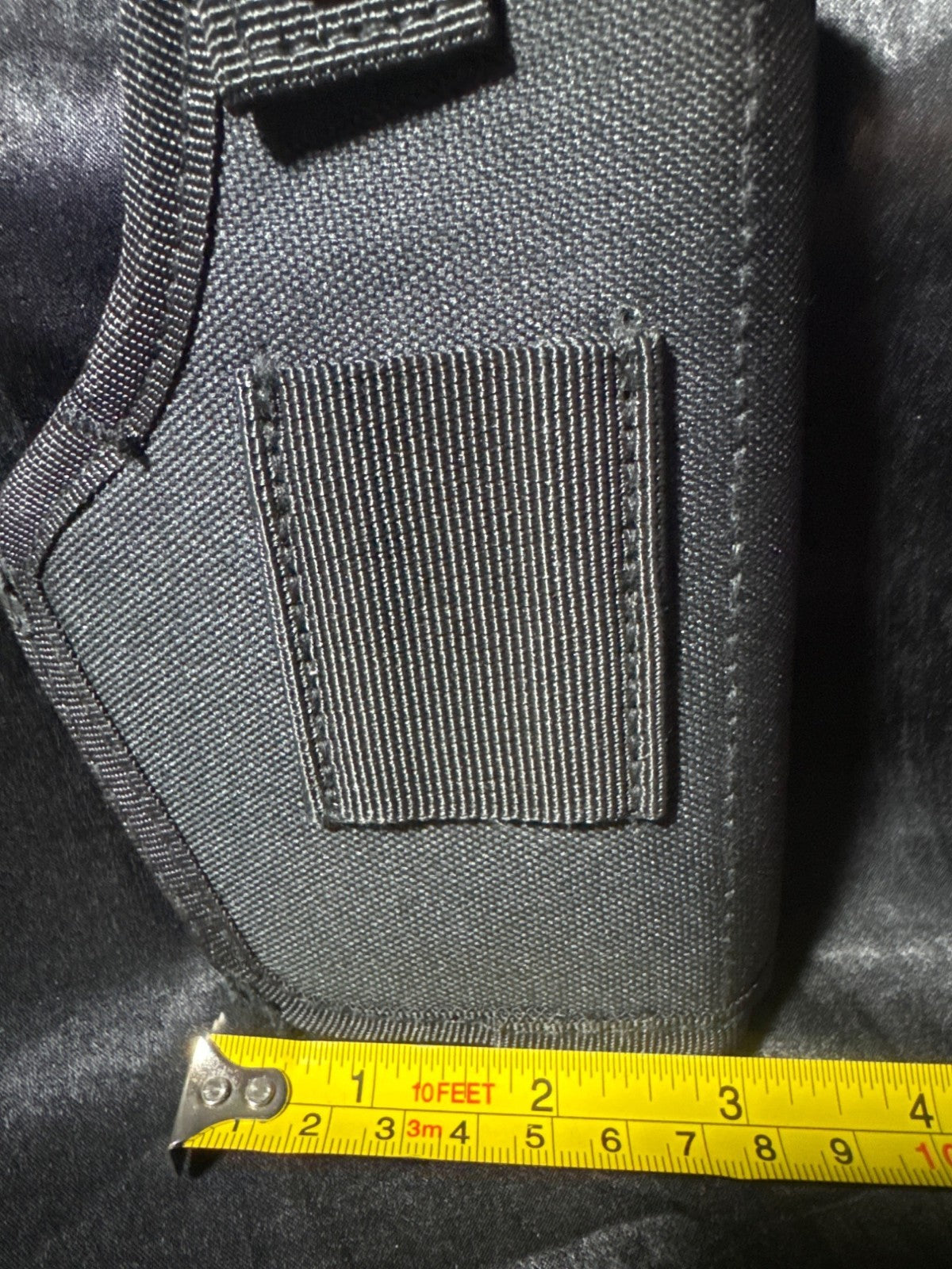 Universal Black Nylon Gun Holster With Snap Closure & Metal Belt Clip