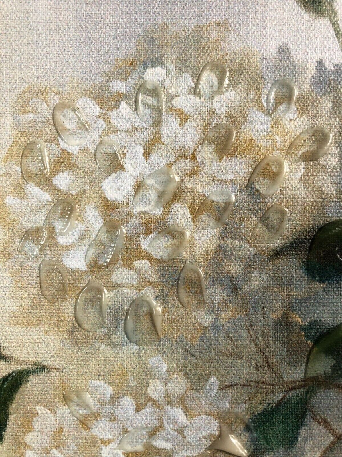 White Floral Canvas Art 12"x12" Vase Of Flowers Modern Home Decor