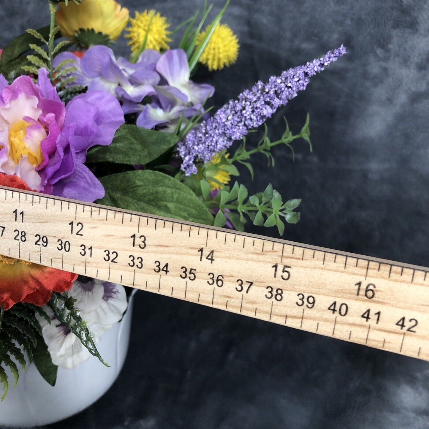 Artificial Flower Arrangement Spring Colors Floral Centerpiece Mixed Flowers