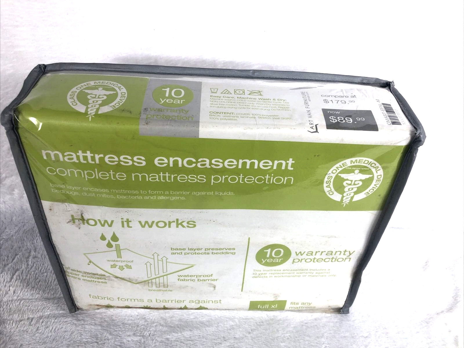 Waterproof Mattress Cover Zipper Full X L 22" Deep Fitted Protector 10YR Waranty