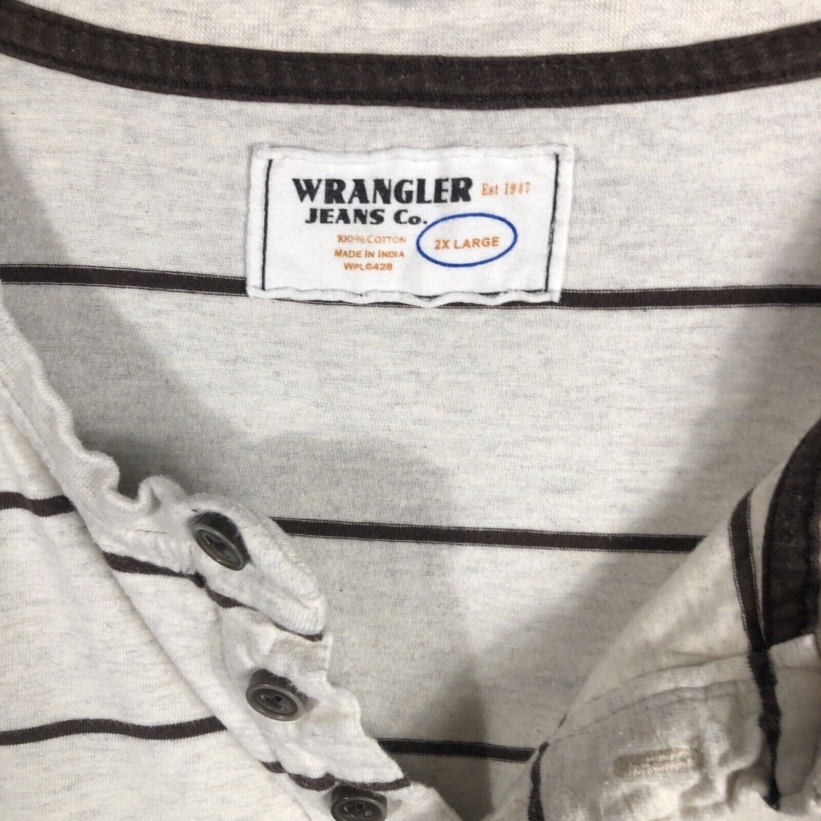Wrangler Jeans Company Shirt Men’s Pullover Size Adult 2X Large