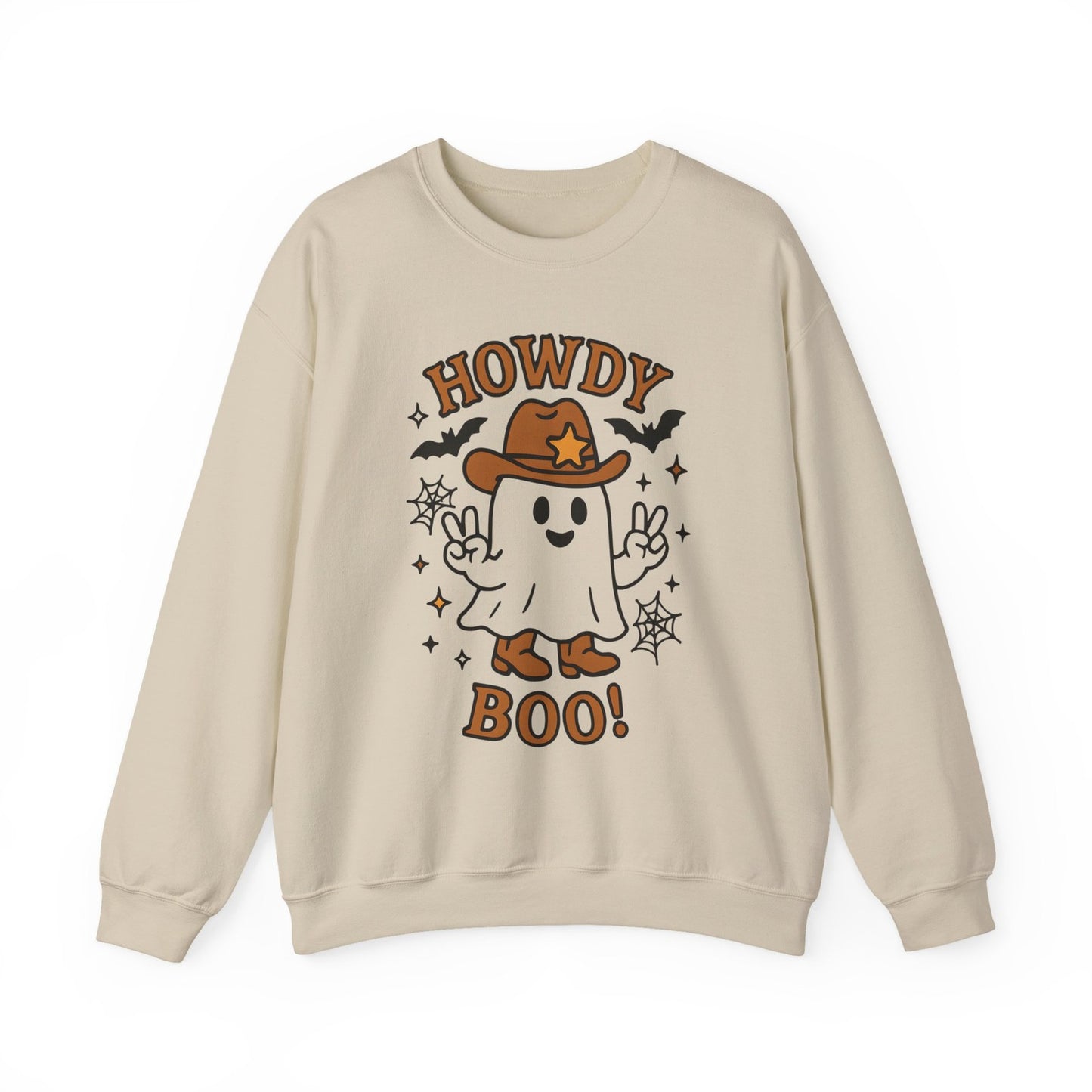 Womens Halloween Sweatshirt Howdy Boo Shirt Cute Western Fall Cozy Graphic Top