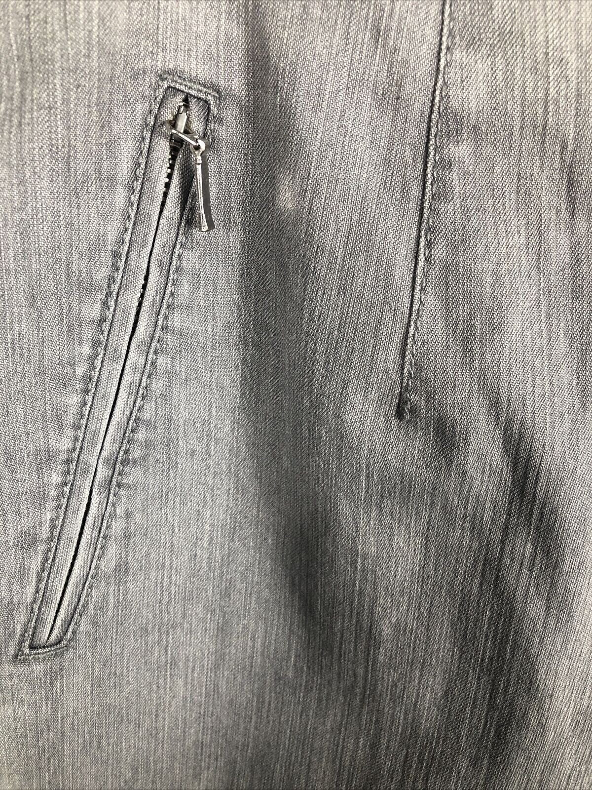 Jacky Vanilia Becky Woman's Gray Denim Trouser Pants Size 14 With Zip