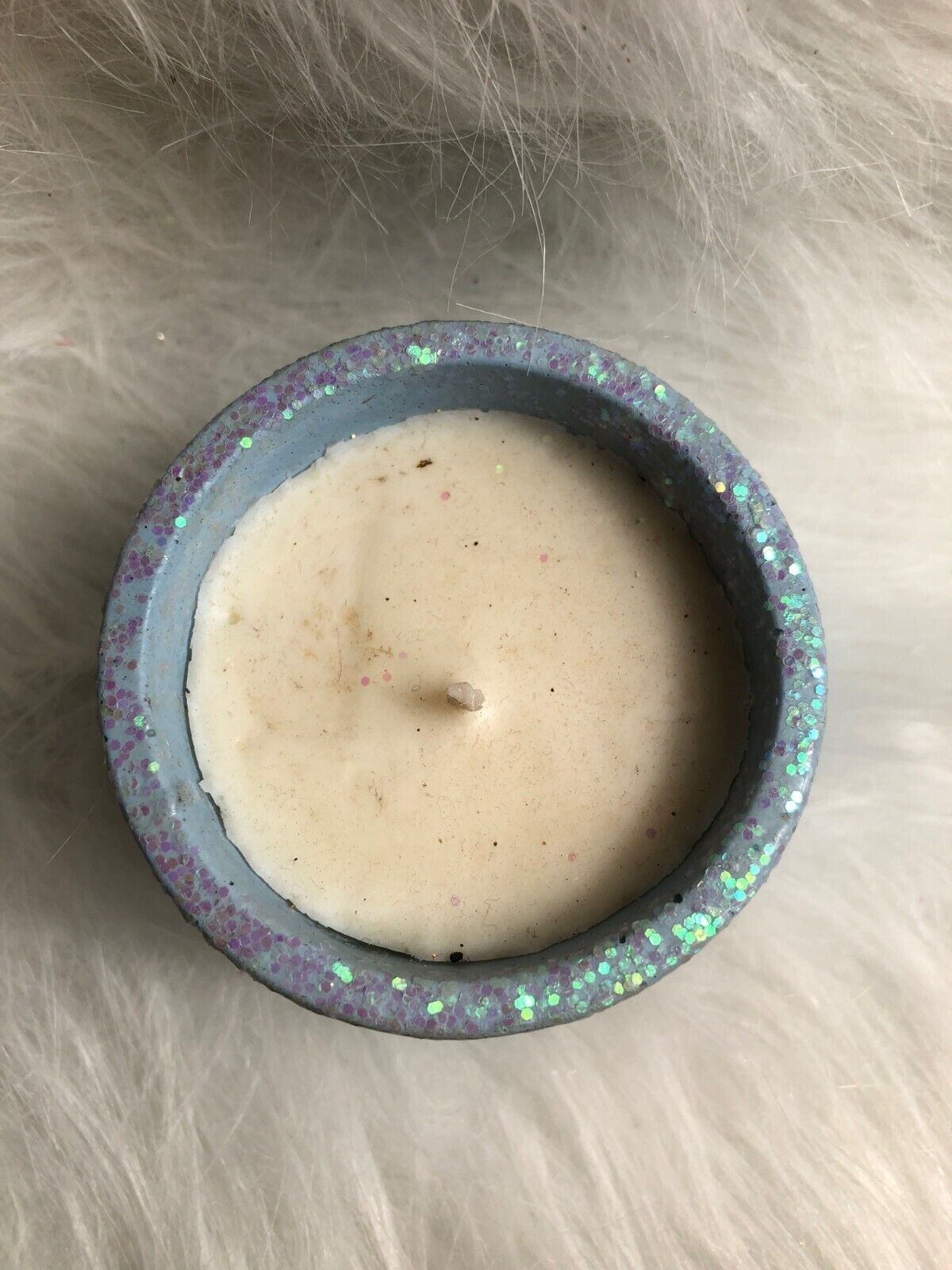 Sheer Elegance Sugar Cookie Scented Candle 8 Oz Iridescent Glitter Soy Wax For H