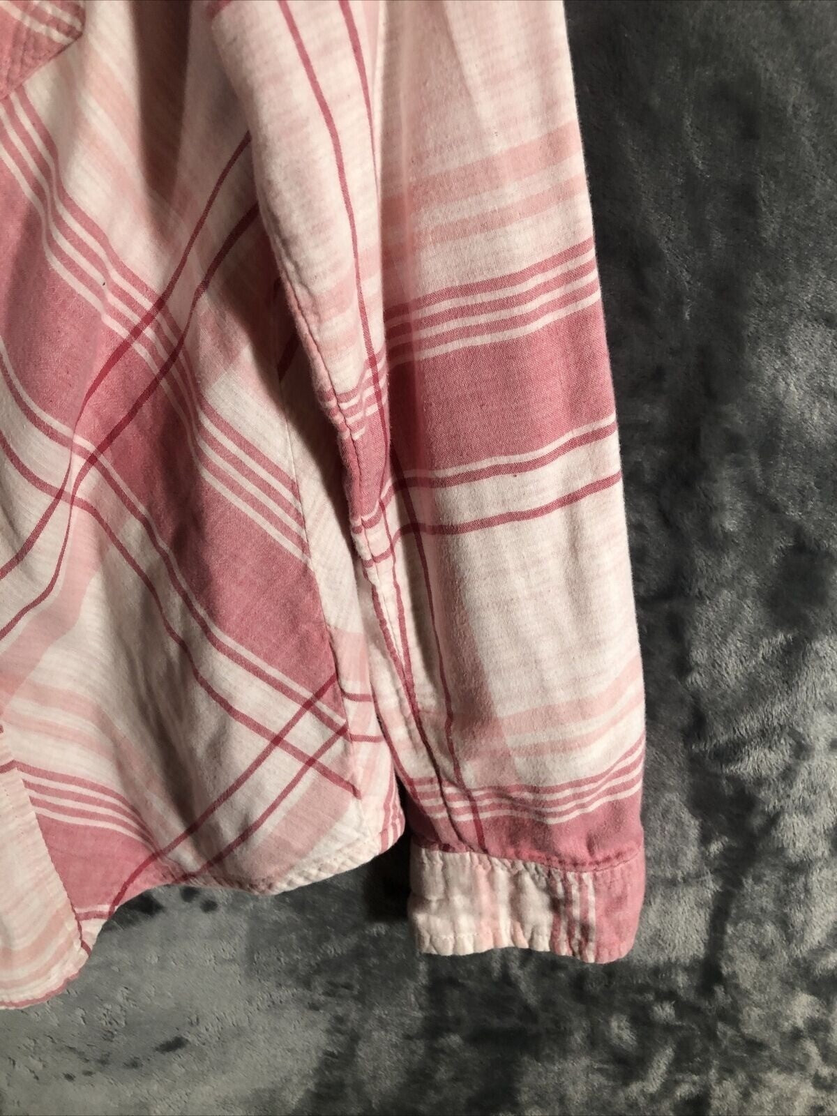 Style & Co Womens Pink Plaid Button-Up Shirt M
