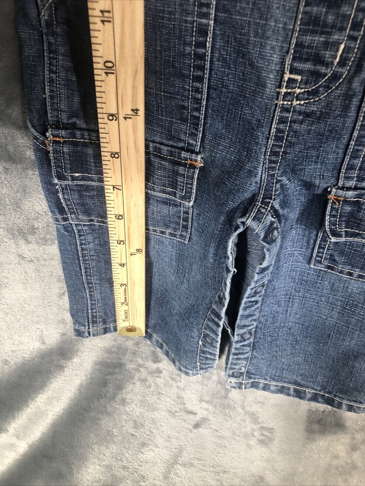 Janie & Jack Blue Denim Overalls With Adjustable Straps & Front Pockets