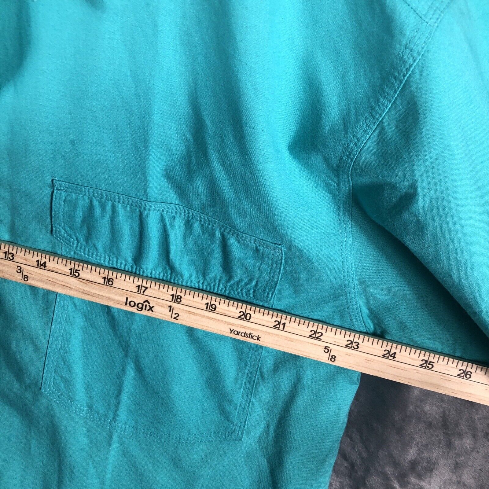 Introspect  Men’s Shirt Button Up Large X Tall Marine Color Fishing Shirt
