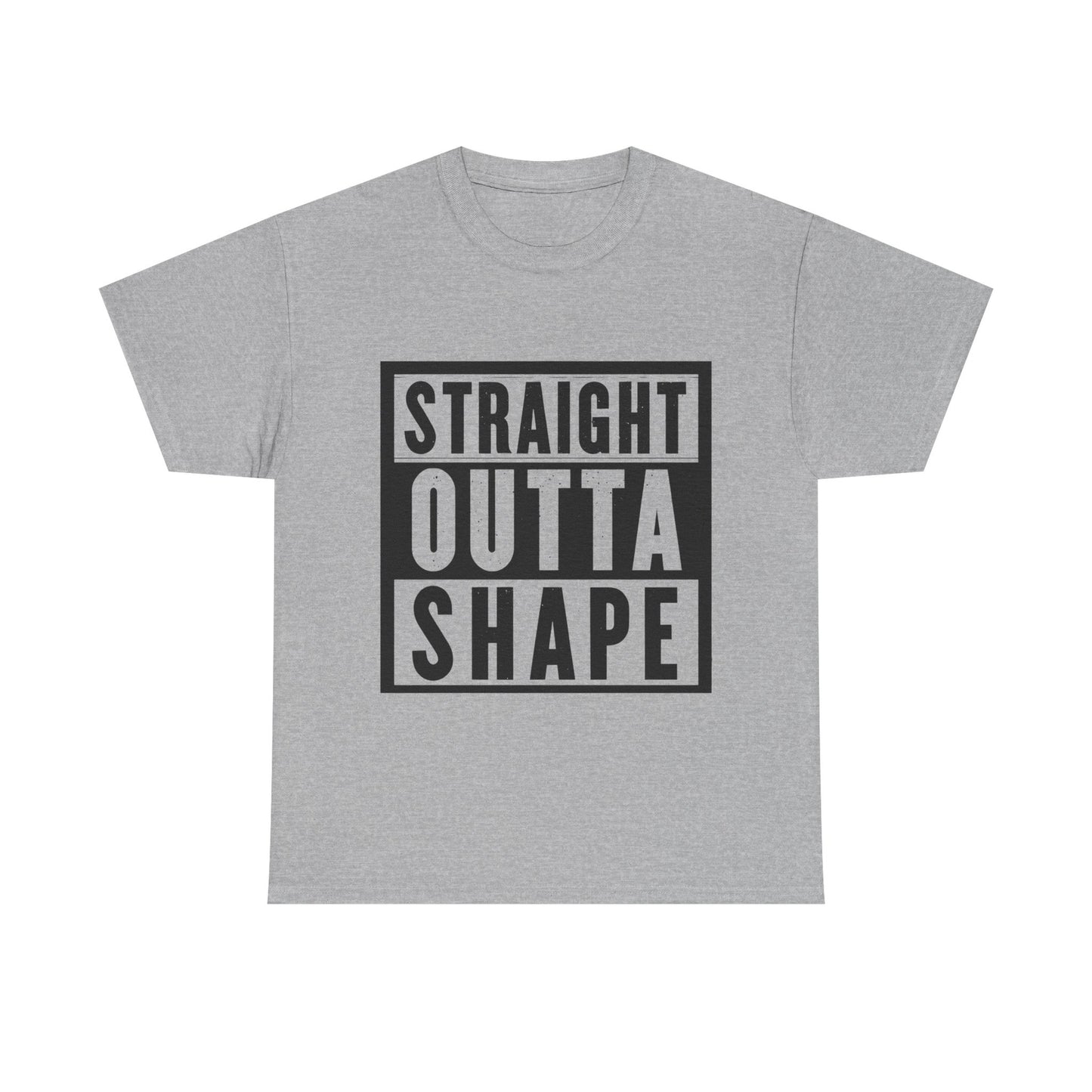 Womans Straight Outta Shape Shirt Funny Gym T Shirt Fitness Lovers Workout Gift